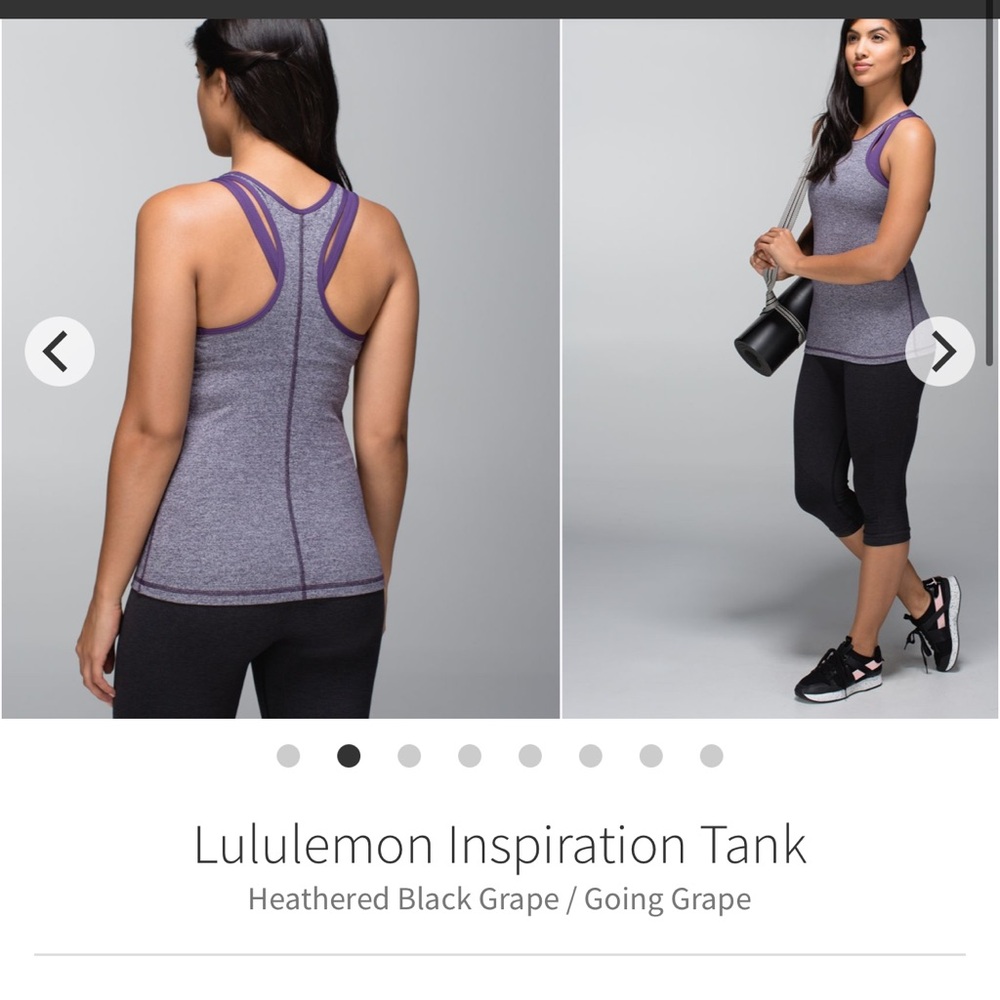 Lululemon Inspiration tank top size 10